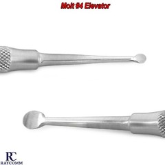 Dental Molt #4 Periosteal Elevator Bone Curette Double Ended Implant Instruments