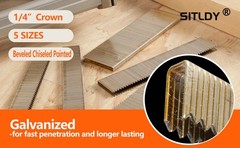 2000-Count 18 Gauge 1/4 Inch Narrow Crown Staples (1/2″+3/4″+1″+1-1/4″+1-1/2″),