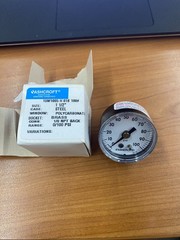 Lot of 6 ASHCROFT 15-W-1005-H-01B-100#, Commercial Pressure Gauge, 0-100psi