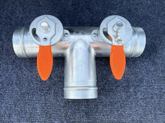 3 Inch OD 3 Way Splitter T-Shaped Manual Volume Damper for Vents Fans