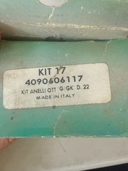 UDOR 4090606117 Kit 17 Brass Ring Kit GK Series D22 Genuine OEM Made in Italy