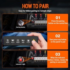 MICTUNING Wireless Switch Panel, 4/6/8/12 Gang Led Touch Switch On-Off Flash Pod