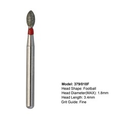 Dental Diamond Burs FG 368/023C 379/023C Football Egg Coarse Fine For High Speed