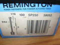 220 Remington Power Fasteners 50 – 2.5″, 170 – 1 1/2″ new for powered tools