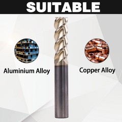 1Pc 3 Flute 45 Helix Angle 3/4″x1-3/4″x4″ Solid Carbide End Mill – ZRN Coated