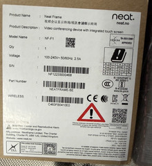 *Open Box* Neat Frame NF-F1 15.6″ Touchscreen Personal Video Conference Device