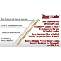 #8 X 2-1/2 In. Star Drive Composite Trim Head Screw (100-Per Pack) NEW