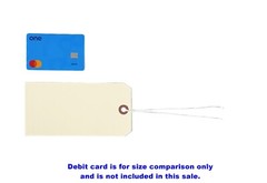 100 pcs 6 1/4″ x 3 1/8″ Size 8 Manila XL Large Pre-Strung Price Tags with String