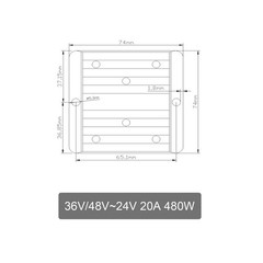 🚀WaterProof 36V/48V to 24V 20A 480W Step Down DC/DC Power Converter Regulator