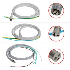 Dental High Speed Handpiece Tubing Hose Midwest 4 Hole Fiber Optic 6 Pin 2 Holes