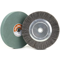 6 Inch Bench Grinder Grinding Wheel & Wire Wheel Brush with 1/2” Arbor, 120 Gri