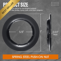Blulu 8 Pack Dolly Wheel Lock Washers 5/8 Axle Rod Push On Spring Steel Washers