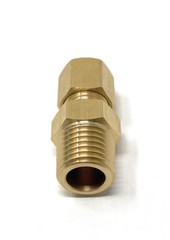 Brass Coupling 1/4″ Compression ID x 1/4″ Male NPT for 1/4″ OD Tube Lead Free