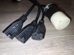 18 inch 1 to 4 Outlet Locomotive Refrigerator Adapter Splitter Cable Plug Cord