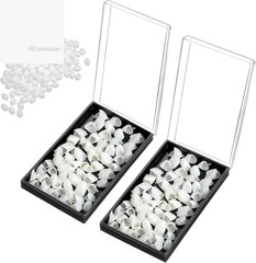 120 Pcs False Teeth Crown Veneers Anterior Posterior Set with Thermal Beads Cap