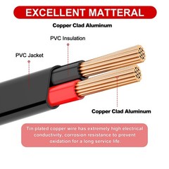 18 Gauge Wire 2 Conductor Electrical Wire, 18 AWG Stranded PVC Cord, 12V Low …