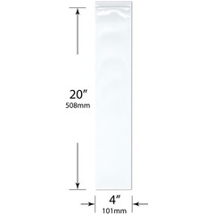 Plymor 4″ x 20″, 4 Mil Heavy Duty Zipper Reclosable Plastic Bags