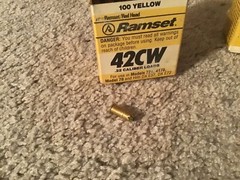 2 RAMSET .22 CAL Power Level 4 42CW Box Of 100 Loads Yellow Tip Brand New NIB