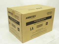 Ambitex Powder Free Latex Rubber Gloves MEDIUM (10 boxes / 1 Case/ 1000 Gloves)