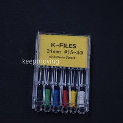 10-100Packs Dental Endo Files K-FILES Stainless Steel Hand Use 21 25 31 mm