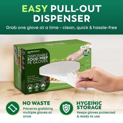 HD PROTECT Disposable Plastic Gloves 600 Pack (Large) – Food Safe, BPA & Late…