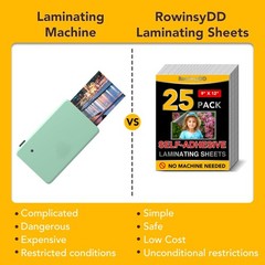 25 Pack Self Adhesive Laminating Sheets, 9 X 12 Inch, Clear Sticker Laminate …