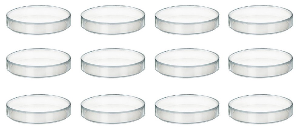 12PK Plastic Petri Dishes – 3.75″ Dia., 0.5″ Depth – Polypropylene – Eisco Labs