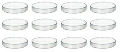 12PK Plastic Petri Dishes – 3.75″ Dia., 0.5″ Depth – Polypropylene – Eisco Labs