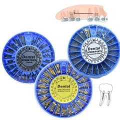 Dental Screw Post Completed Kit SS/Gold Plated Titanium Conical Root Canal Pins