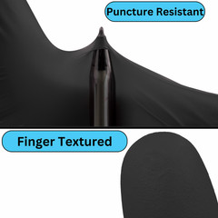 1000 Pieces, Black Nitrile Exam Powder-Free Disposable Gloves X-Large 6 MIL