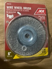NEW ACE TOOLS 6″ FINE WIRE WHEEL BRUSH 5/8″ – 1/2″ ARBOR 2099703 LAST 2