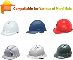 Orange Hard Hat Sunshield Upgrade Full Brim Neck Sunshade