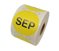 Month – September Labels Inventory Months Adhesive Stickers 2″ Round, 500 PCS
