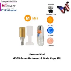 US Locator Overdenture Abutment & Male Cap Inserts Kit for Hiossen R/M Platform