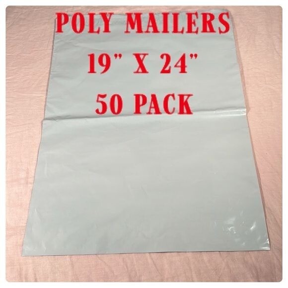 19×24 Poly Mailers Envelopes Shipping Bags White 2.5 mil 50 pack bulk mailers