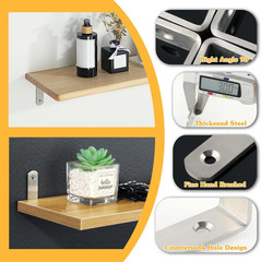 8 Pack Floating Shelf Brackets Brushed Nickel Heavy Duty L Bracket Corner