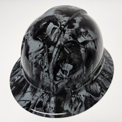 full brim hard hat custom hydro dipped IN SLATE GRAY SINISTER JOKER