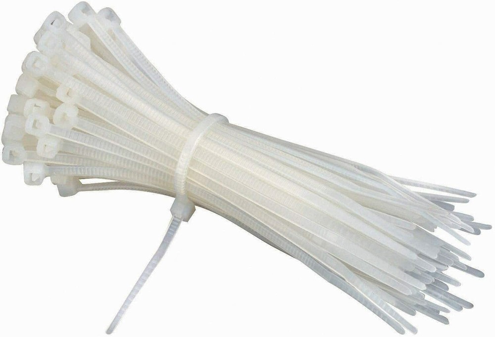 (50) Clear 18″ Inch Nylon Heavy Duty Cable Wire Wrap Zip Ties 120 LBS USA MADE