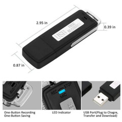 BUG USB Voice Recorder Activated Digital Mini Audio Listening Device Dictaphone
