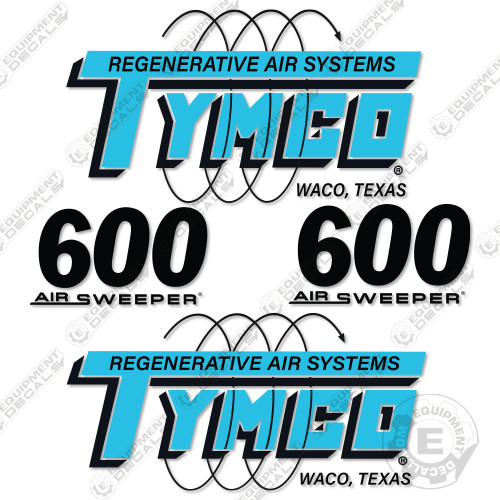 Fits Tymco 600 Decal Kit Sweeper – 7 YEAR OUTDOOR 3M VINYL!