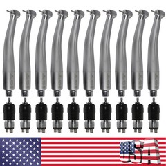 10 Pcs NSK Style Dental High-speed Turbine Handpiece Push Button 4-Hole Coupler