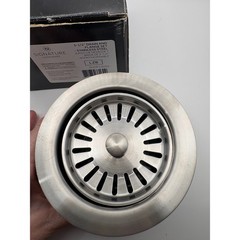 Signature Hardware 3-1/2 Drain and Flange Set Stainless Steel