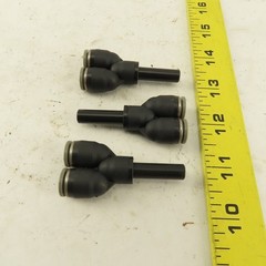 5/16″ Male Stem x 5/16″ Push To Connect Tube Nylon Wye Y Fittings Lot Of 3