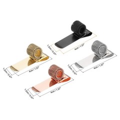 PATIKIL 4Pcs Pen Holder Clips, Metal Clip 1.57 x 0.47 inches, 4 Color
