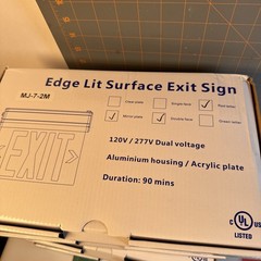 Red LED Exit Sign – Double-Sided, Hardwired, UL Listed for Business Use