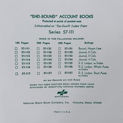 Vintage National Blank Book Company Record Account Ledger Book 300 Pages