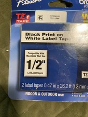Brother Genuine P-Touch TZe-231 2 Pack Tape (TZE2312PK) Black On White New