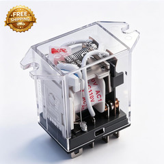 2Pcs DC 12V Coil 8 Pin 10A DPDT LED Indicator Electromagnetic Power Relay