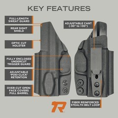 Rounded Tuckable Holster – IWB, Inside Waistband Concealed Carry, American Ma…