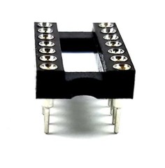 10PCS IC Sockets DIP-14 Machined Round Contact Pins Holes 2.54mm DIP14 DIP 14